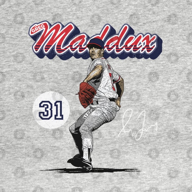 Greg Maddux Atlanta Retro Script by danlintonpro